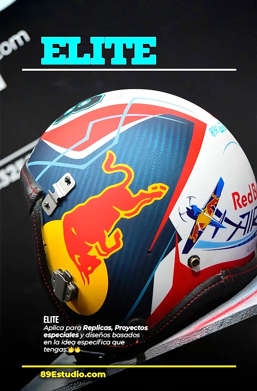 Diseño élite de casco personalizado con custom paint en Bogotá por 89 Estudio